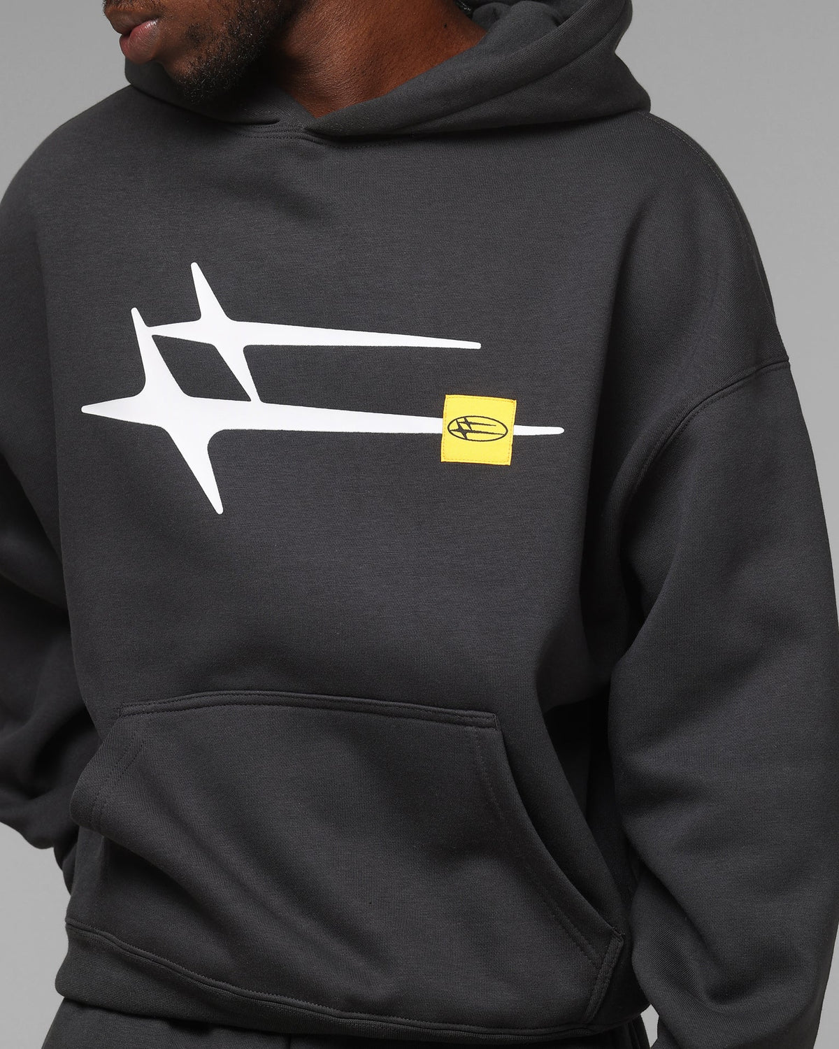 Loiter Hybrid Hoodie Charcoal