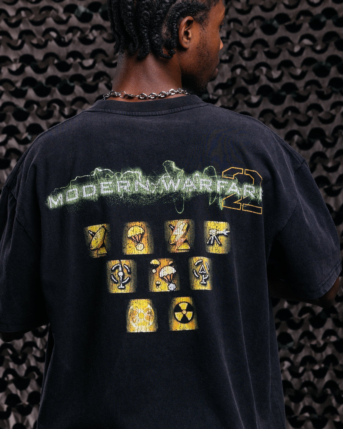 Goat Crew X Call Of Duty Modern Warfare 25 Streak Heavy T-Shirt Vintage Black