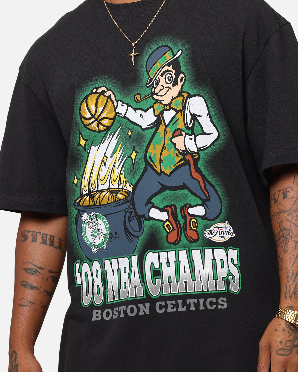 Mitchell & Ness Boston Celtics '08 NBA Champs T-Shirt Faded Black