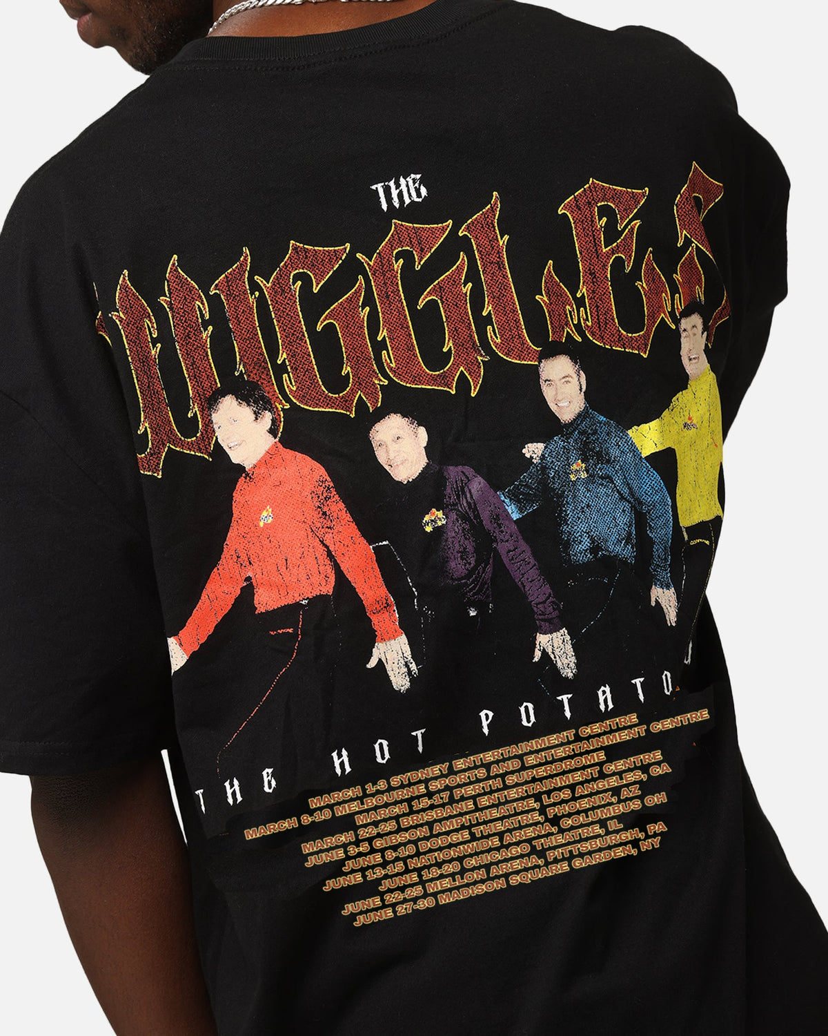 Goat Crew X The Wiggles Hot Potato Tour Heavy T-Shirt Black