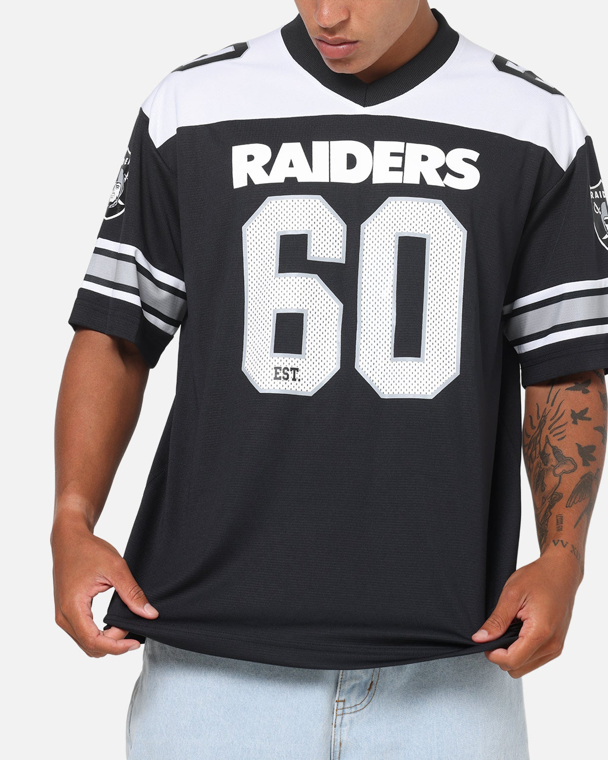 Majestic Athletic Las Vegas Raiders Glenver Mesh Oversized T-Shirt Black