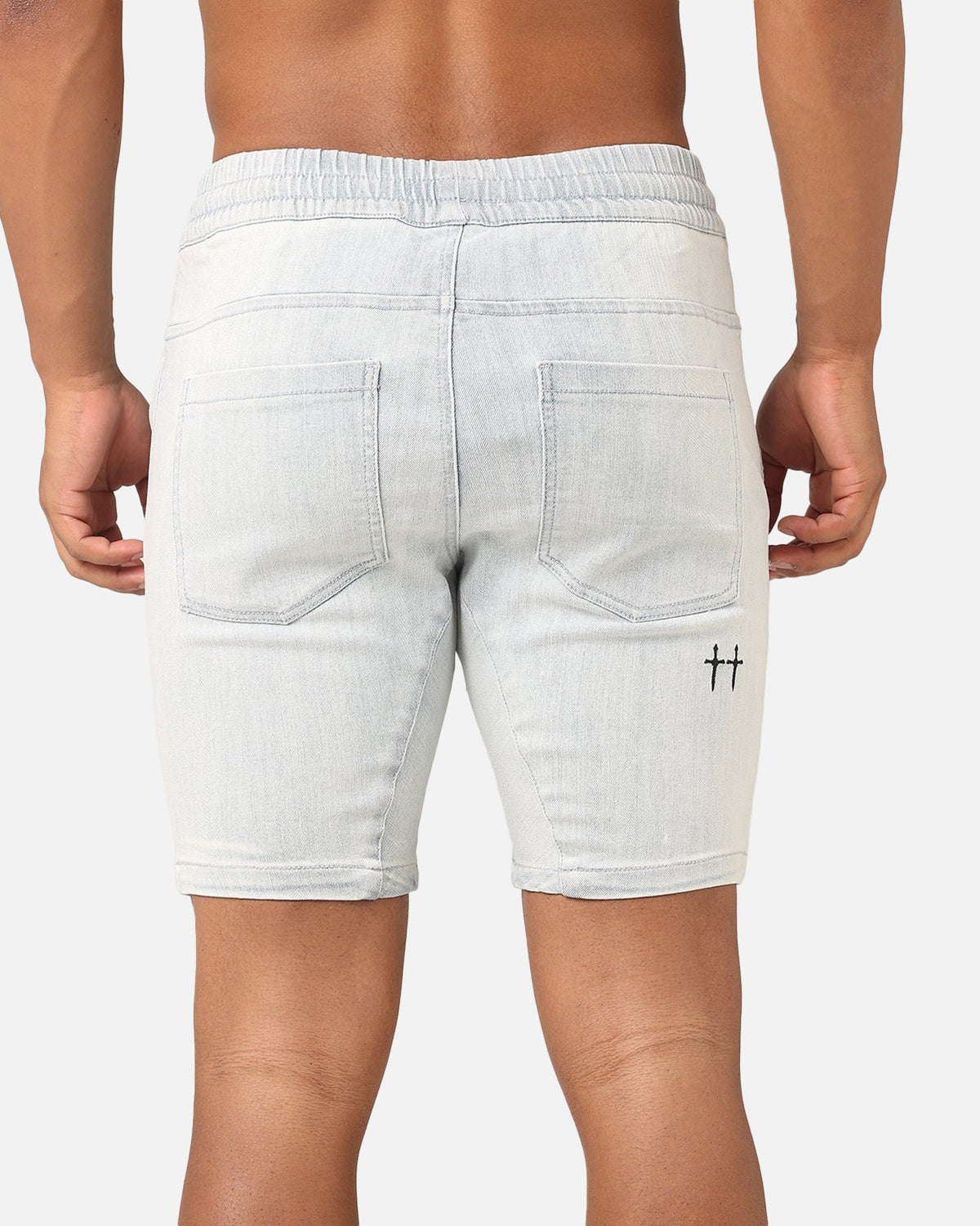 Saint Morta Correr Denim Shorts Light Blue