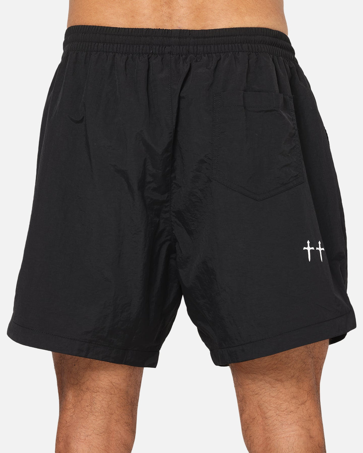Saint Morta Saint Studios Logo Nylon Shorts Black
