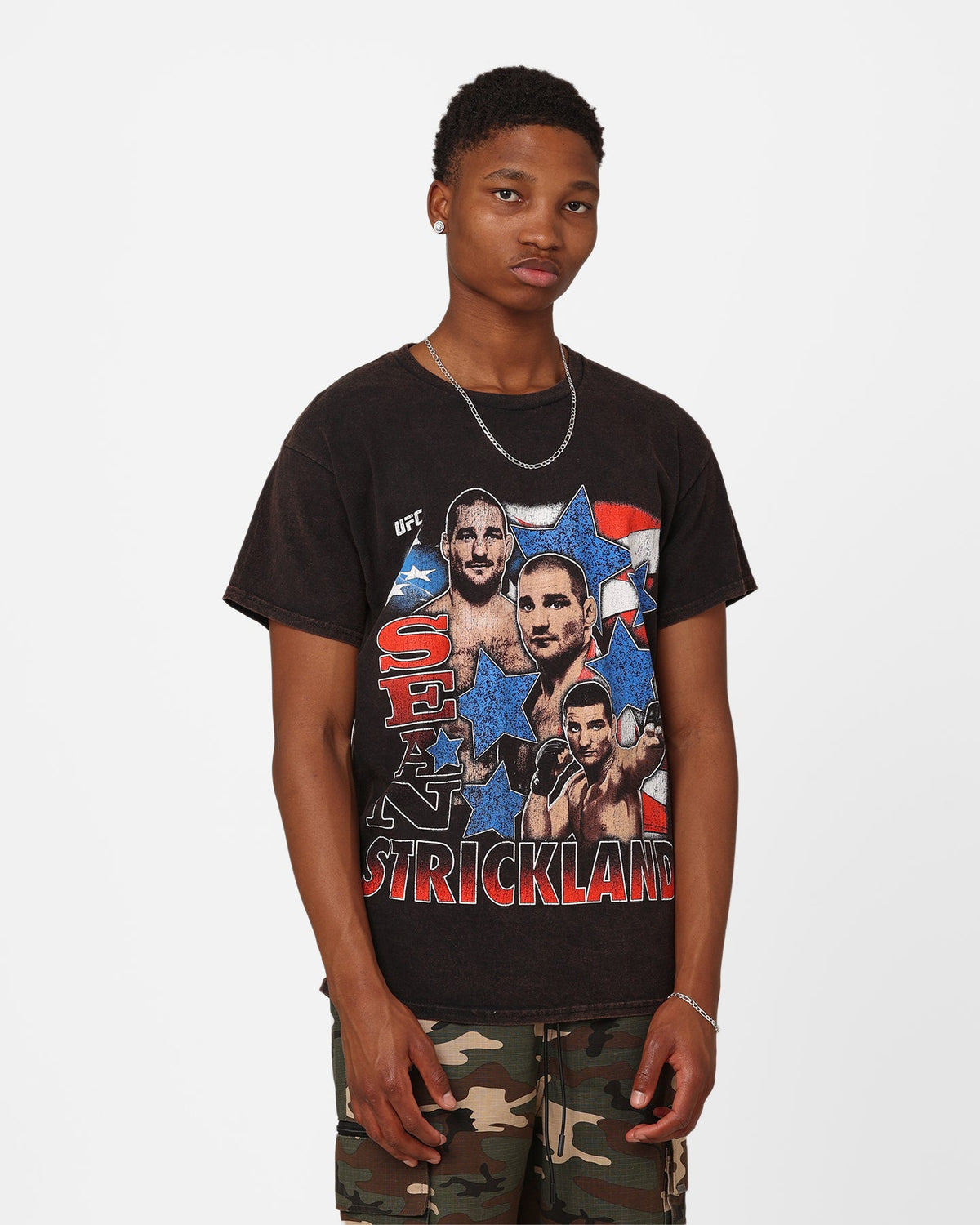 Goat Crew X UFC Sean Strickland Vintage T-Shirt Black Wash