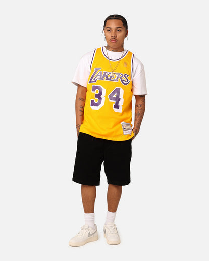 Mitchell & Ness Los Angeles Lakers Shaquille O'Neal '96-'97 #34 Swingman Jersey Yellow