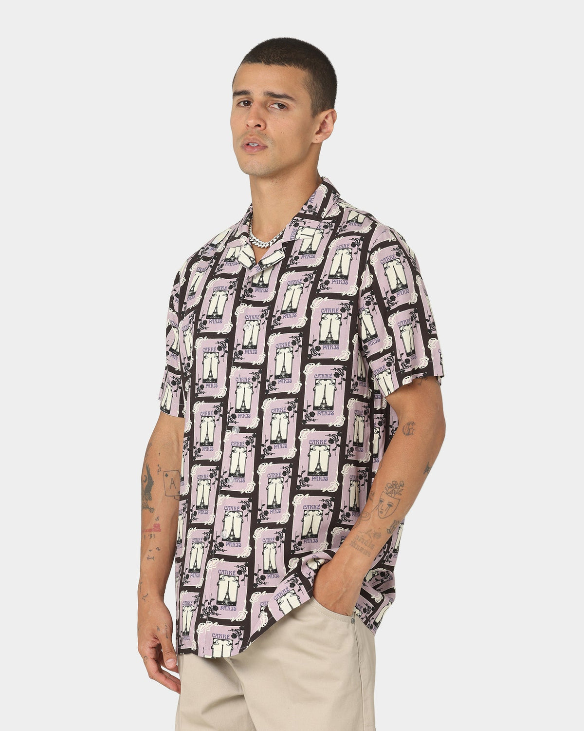 Carre Parisian Rugu Short Sleeve Button Up Shirt Multi-coloured