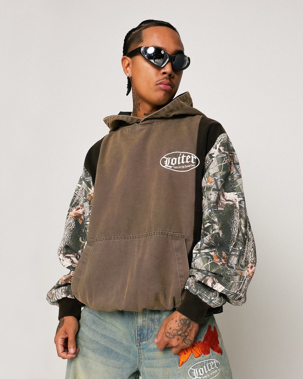 Loiter Splinter Hoodie Khaki/Camo