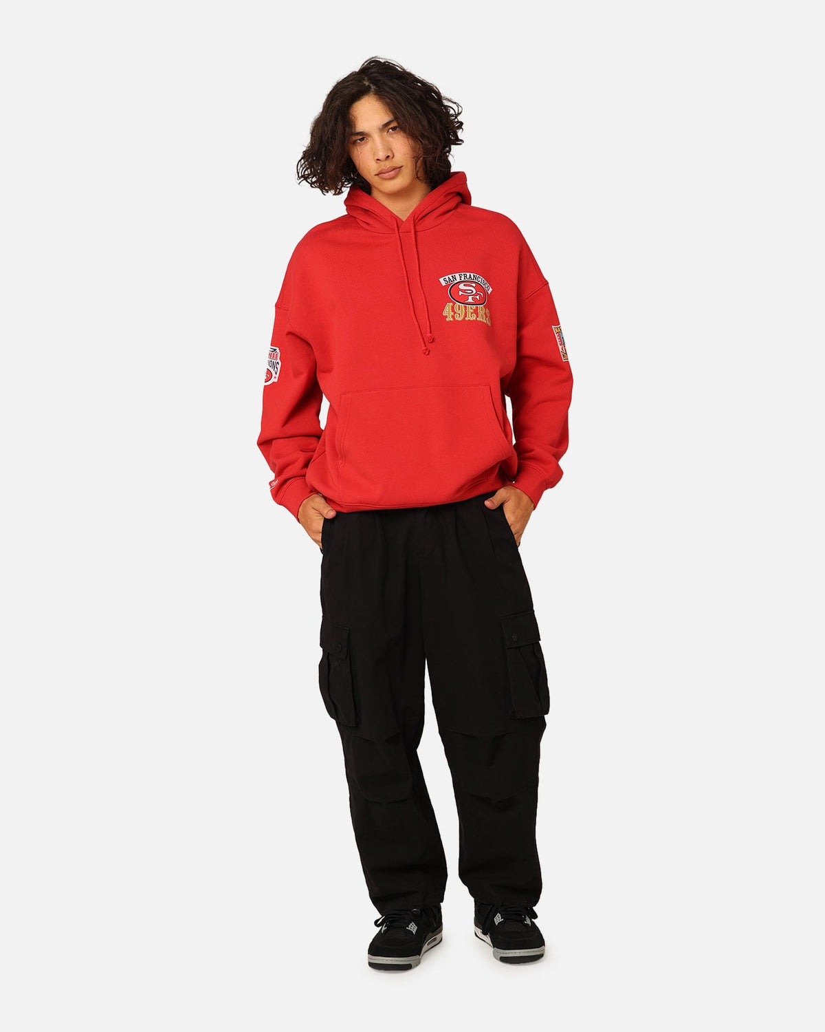 Mitchell & Ness San Francisco 49ers Super Bowl World Hoodie Faded Red
