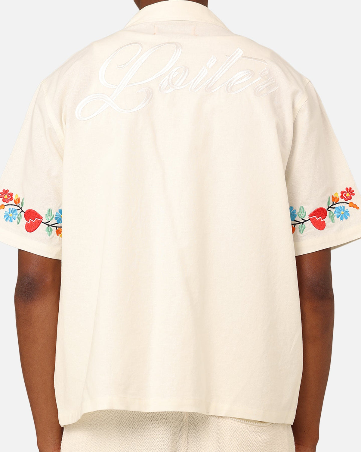 Loiter Oasis Embroidered Button Up Shirt Ecru