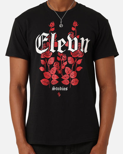 Elevn Clothing Co Rose Bunch T-Shirt Black