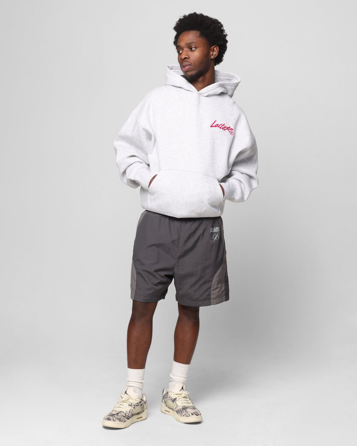 Loiter Chenille Premium Hoodie Grey Marle
