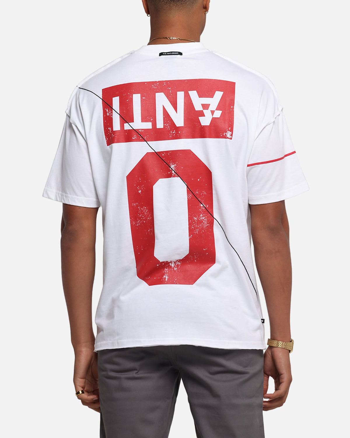 The Anti Order Azero Non Seam Oversized T-Shirt White/Red