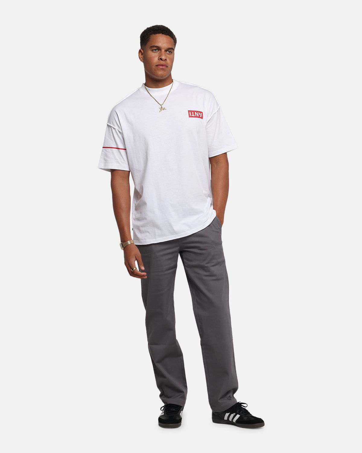 The Anti Order Azero Non Seam Oversized T-Shirt White/Red