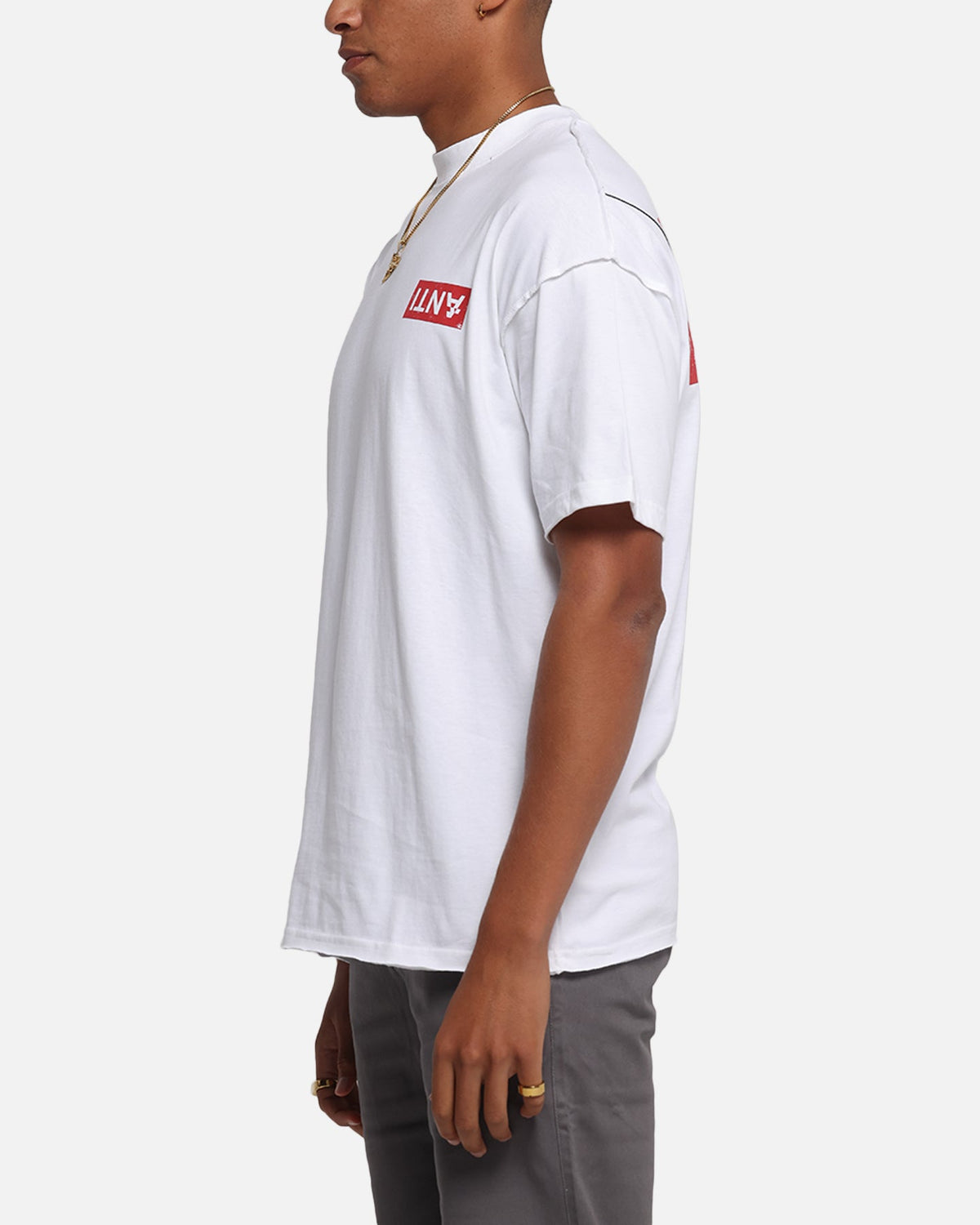 The Anti Order Azero Non Seam Oversized T-Shirt White/Red