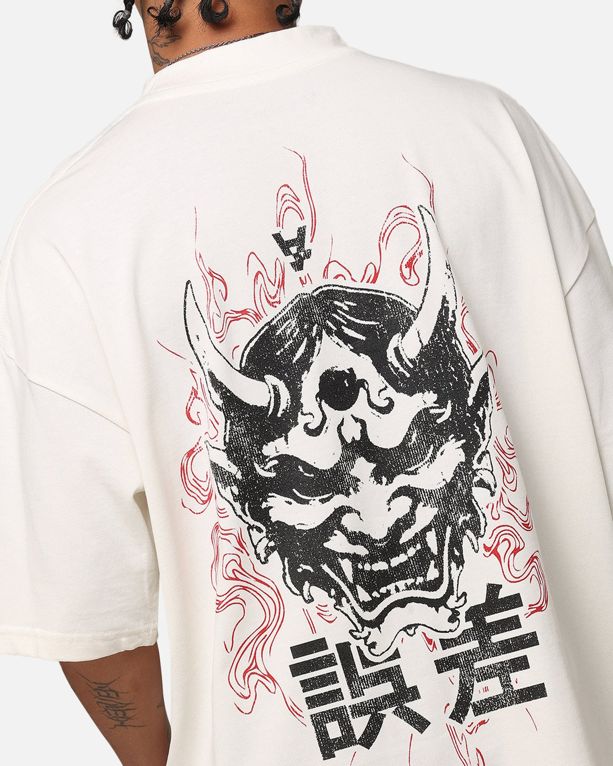 The Anti Order Oni Mockneck T-Shirt Off White