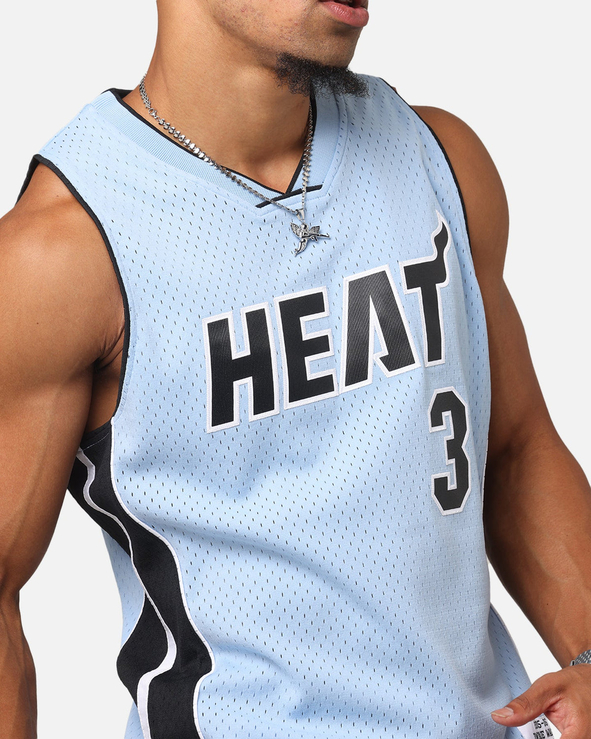Mitchell & Ness Miami Heat Dwyane Wade 'Vapor Blue' Jersey Light Blue