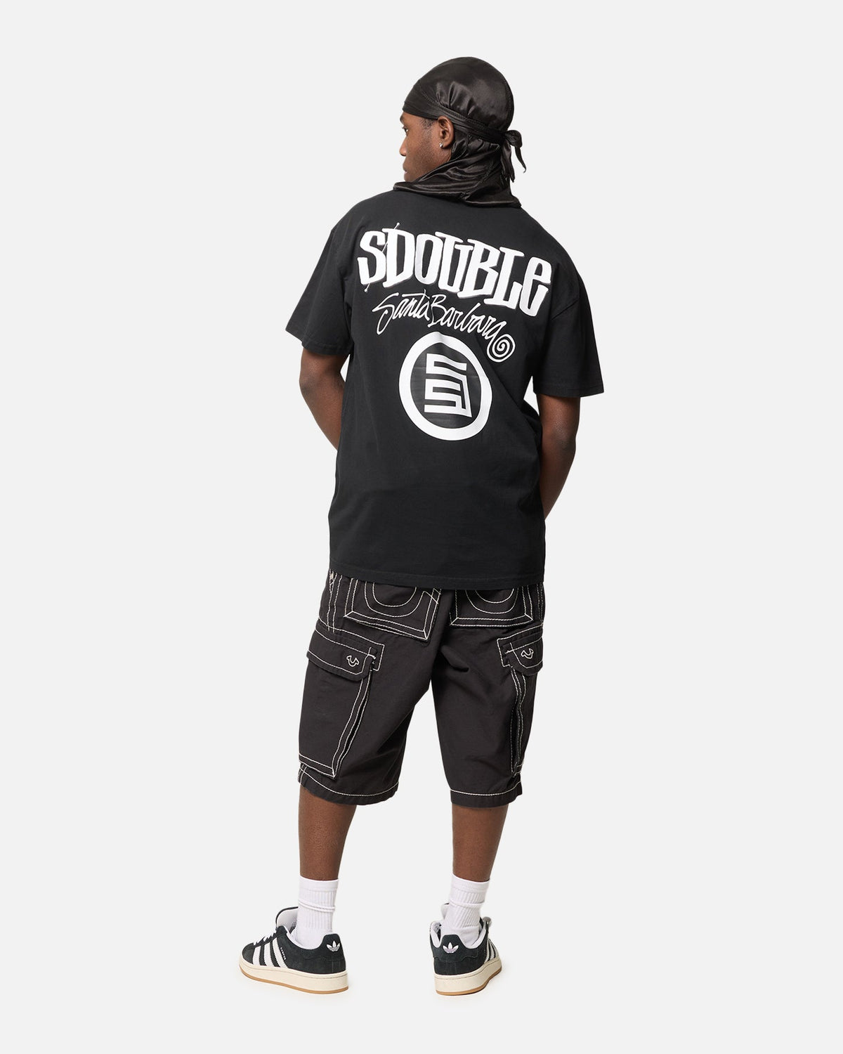 S Double Combo Platter T-Shirt Washed Black