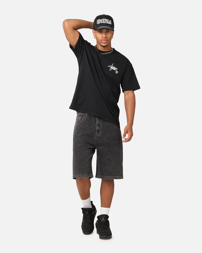 S Double Roots Dot T-Shirt Washed Black
