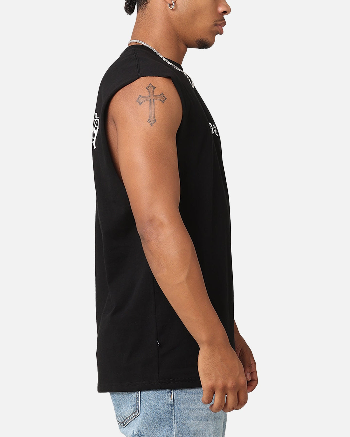 Saint Morta Dead Oversized Muscle T-Shirt Black