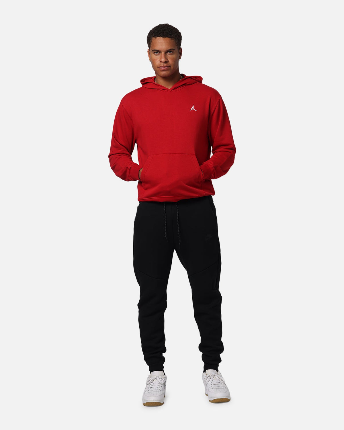 Jordan Brooklyn Fleece Pullover Hoodie Gym Red/White
