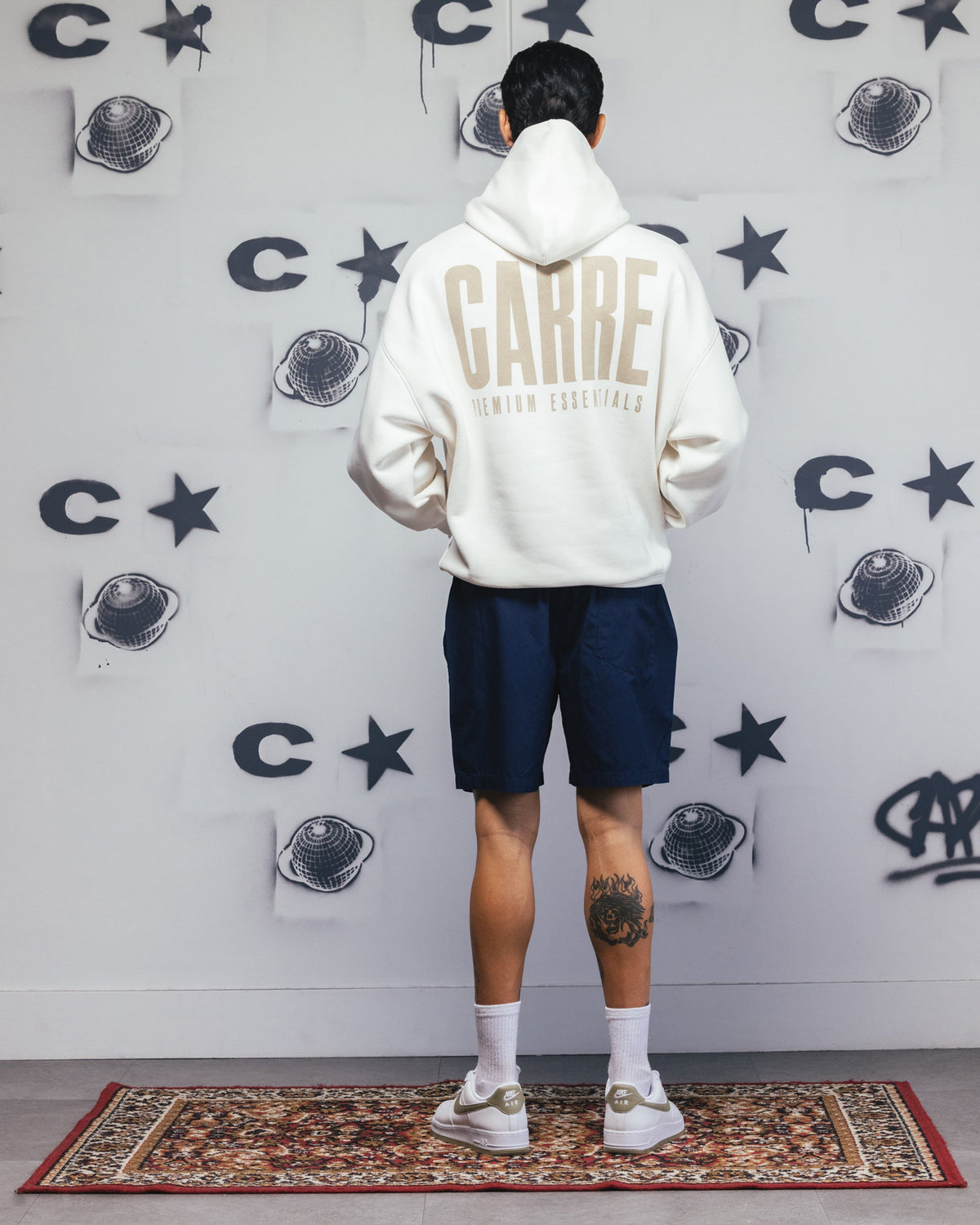 Carre Premium Essentials Hoodie Cream
