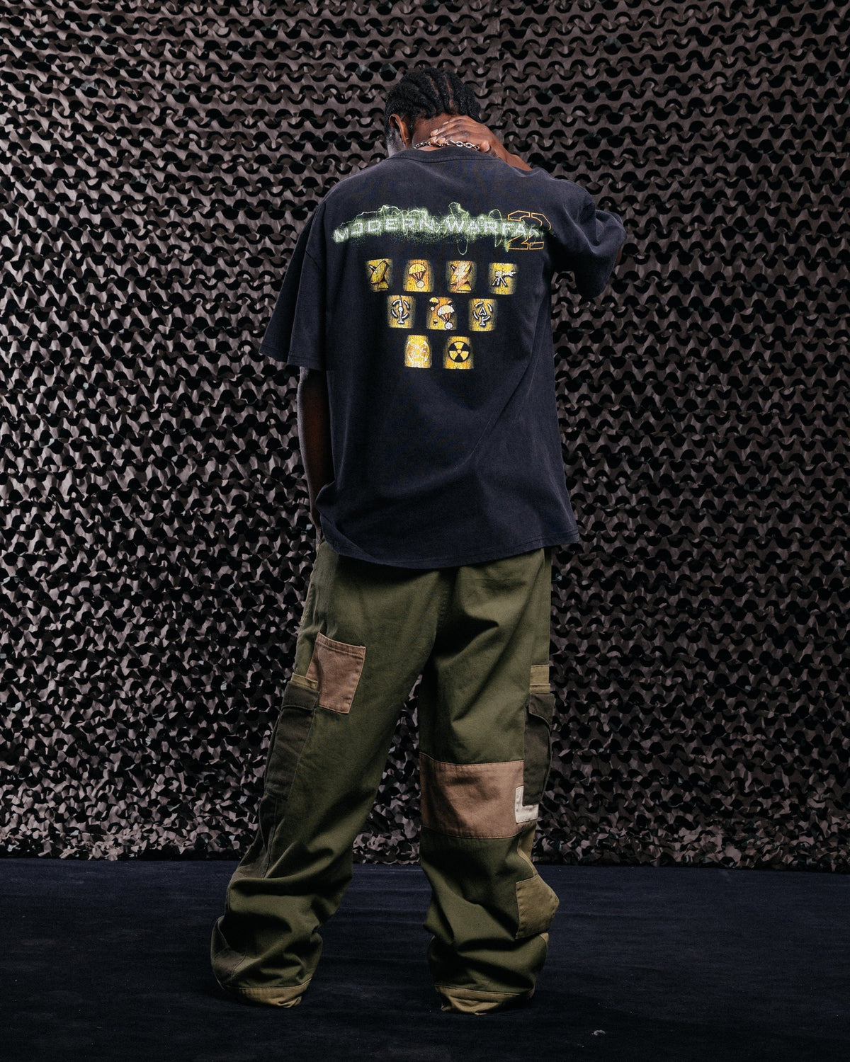 Goat Crew X Call Of Duty Modern Warfare 25 Streak Heavy T-Shirt Vintage Black