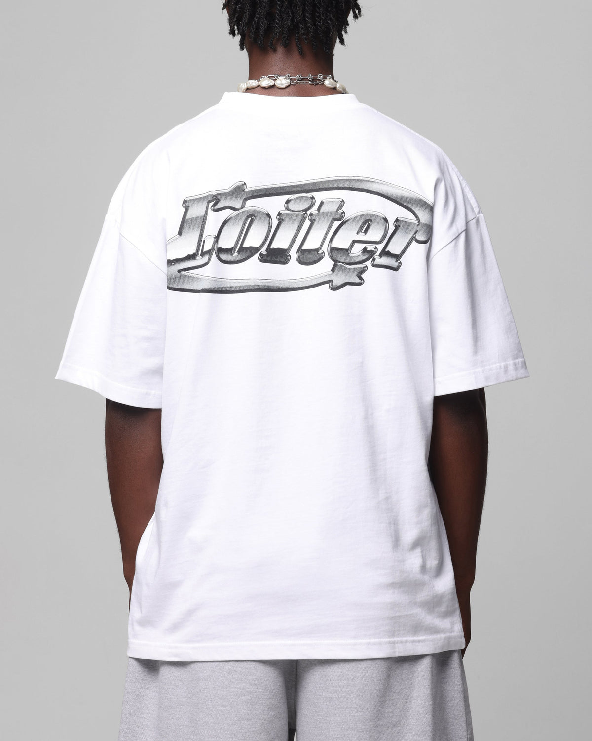 Loiter Chrome Logo T-Shirt White