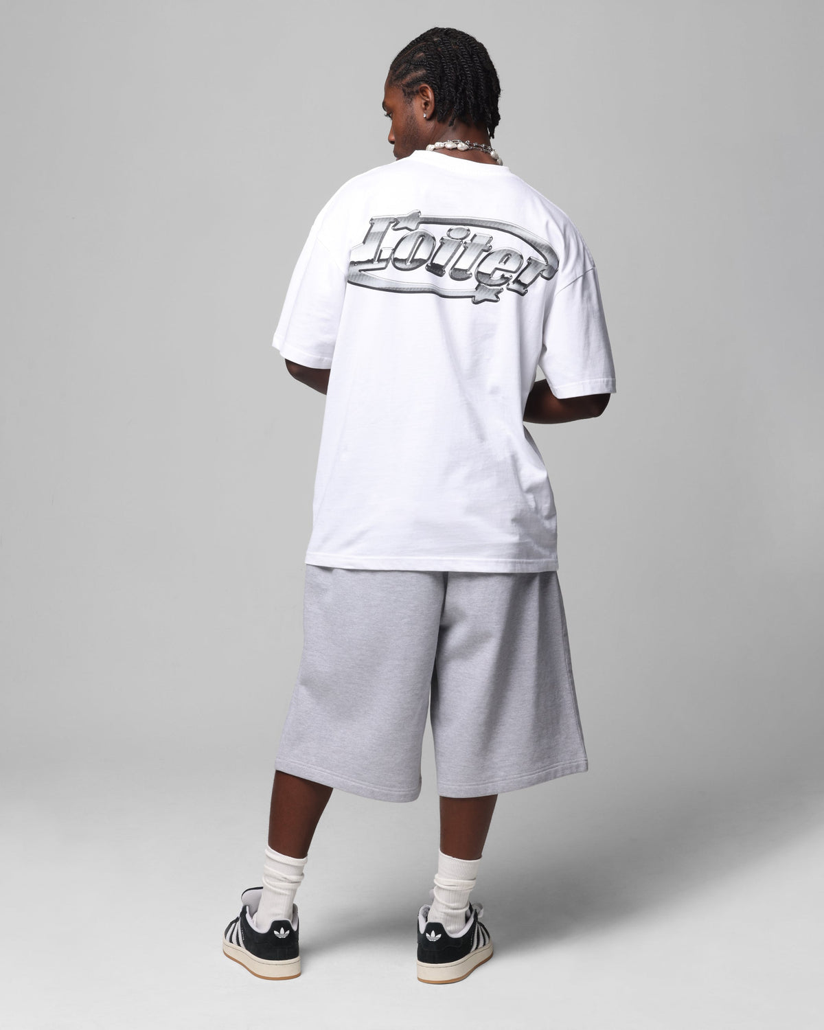 Loiter Chrome Logo T-Shirt White