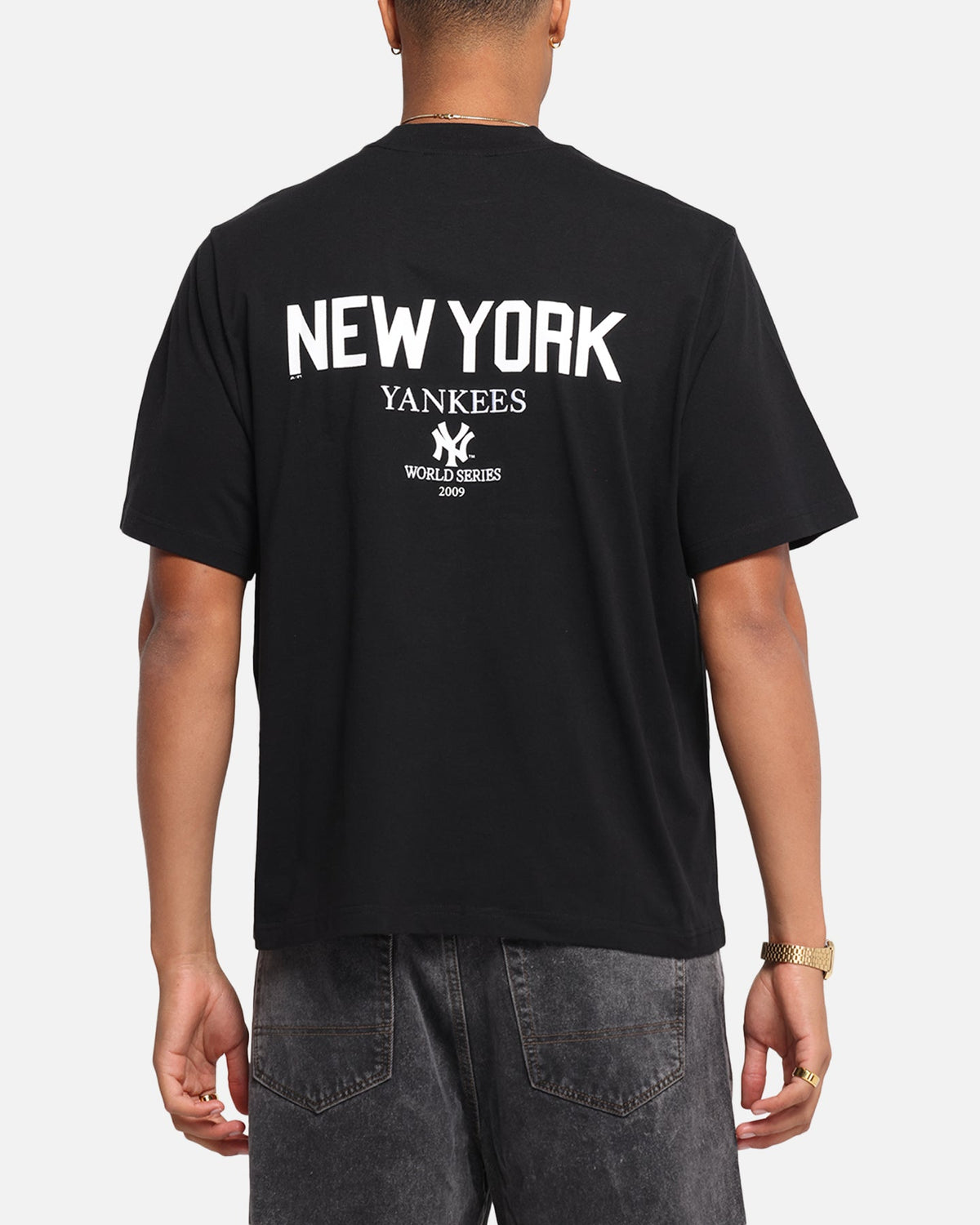 Majestic Athletic New York Yankees Script Boxy T-Shirt Black