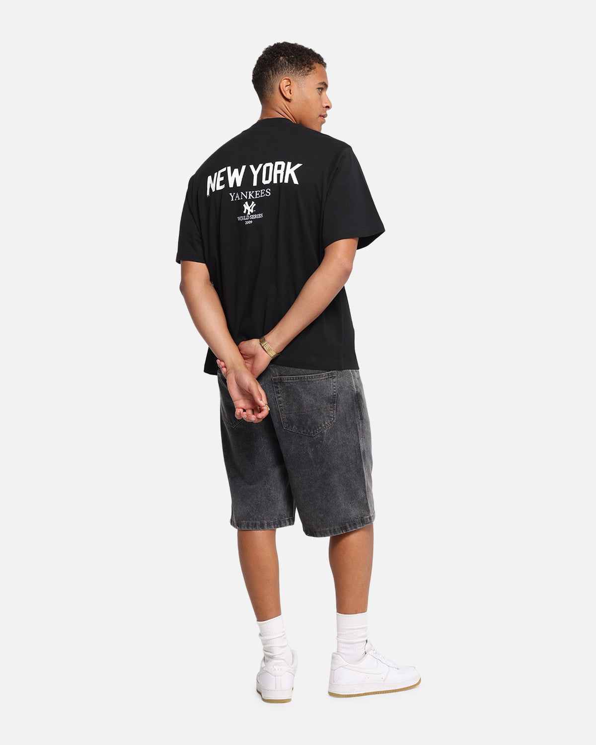 Majestic Athletic New York Yankees Script Boxy T-Shirt Black