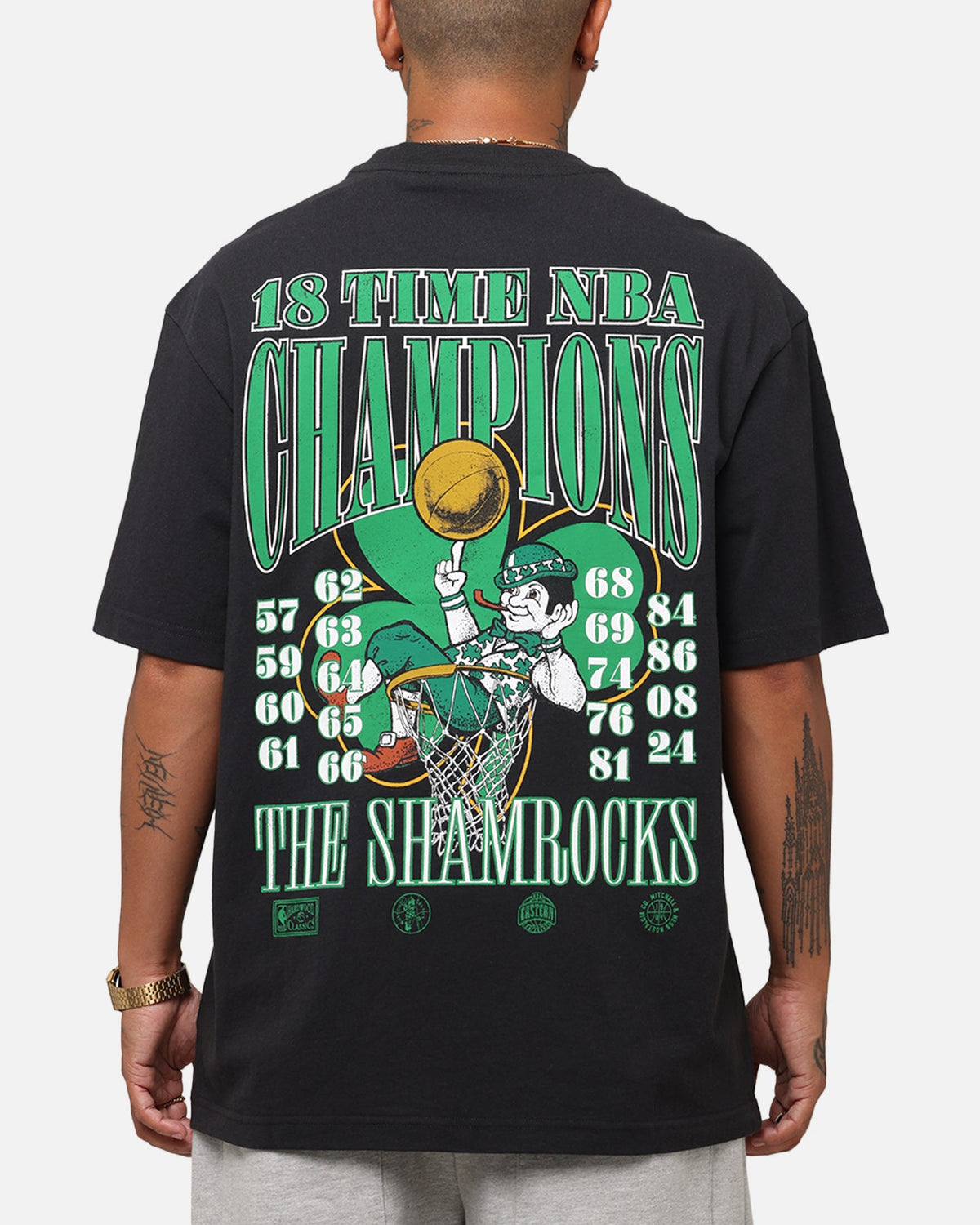 Mitchell & Ness Boston Celtics 18-Time NBA Champions T-Shirt Faded Black