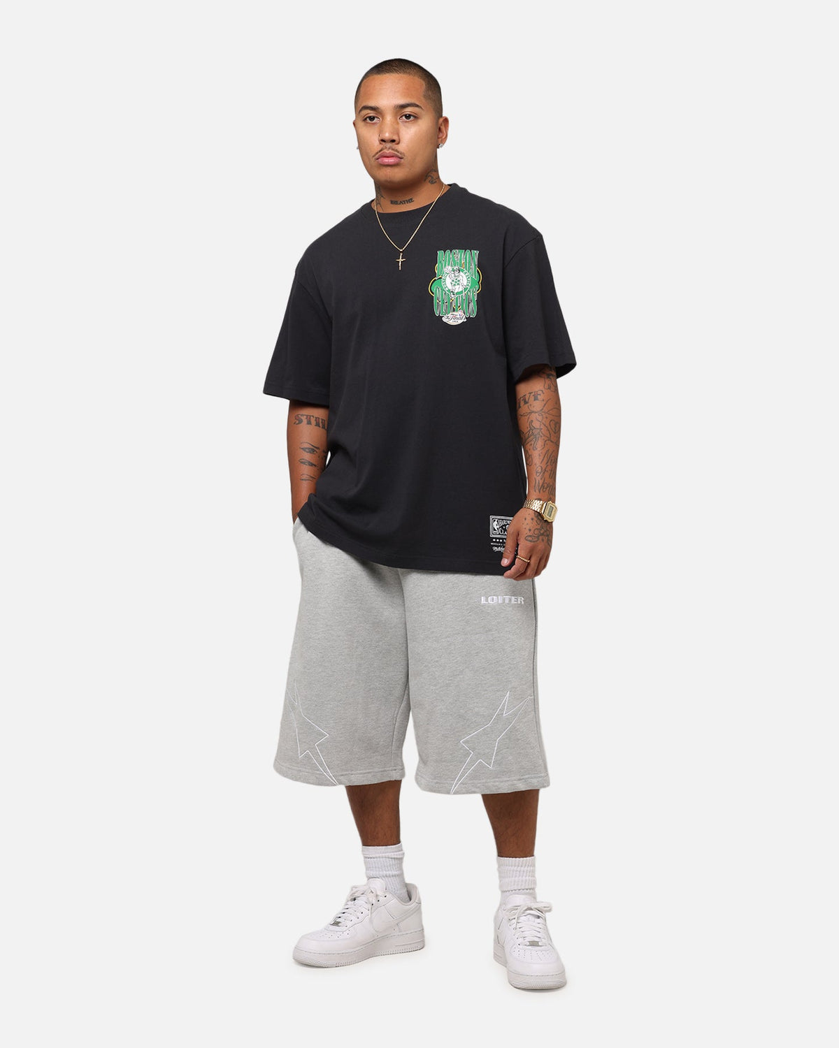 Mitchell & Ness Boston Celtics 18-Time NBA Champions T-Shirt Faded Black