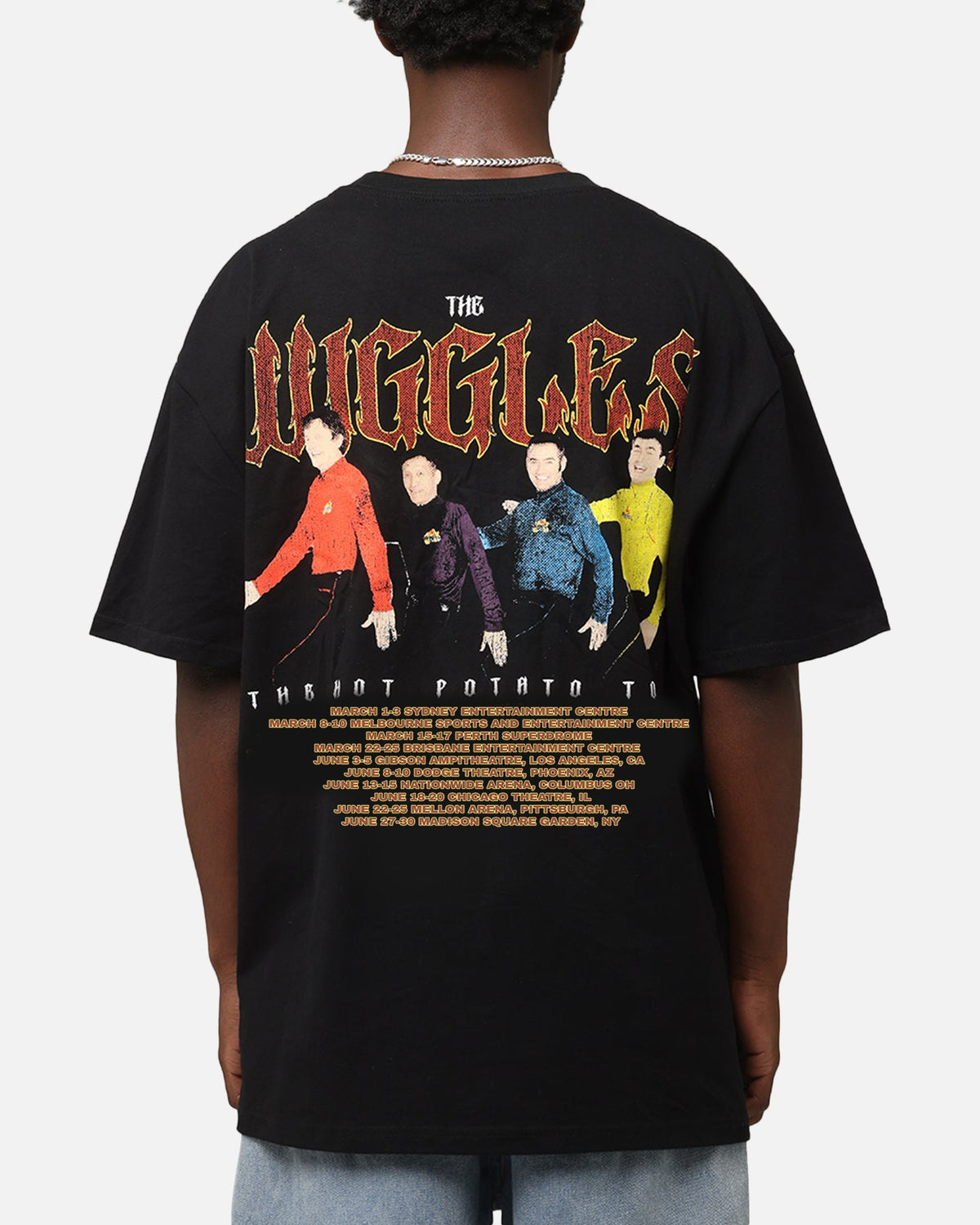 Goat Crew X The Wiggles Hot Potato Tour Heavy T-Shirt Black