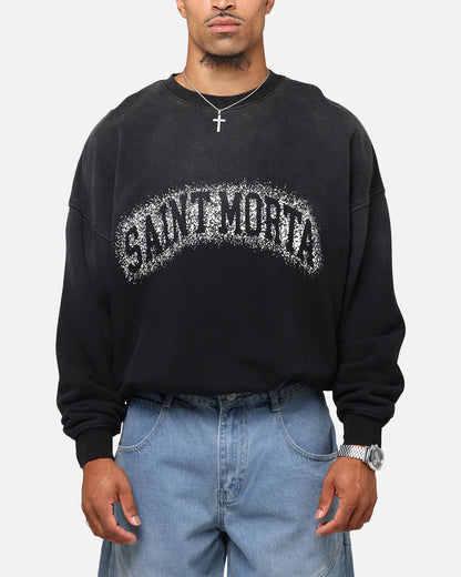Saint Morta Spray Logo Crewneck Black