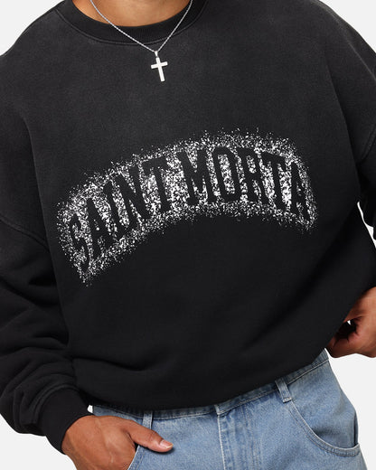 Saint Morta Spray Logo Crewneck Black
