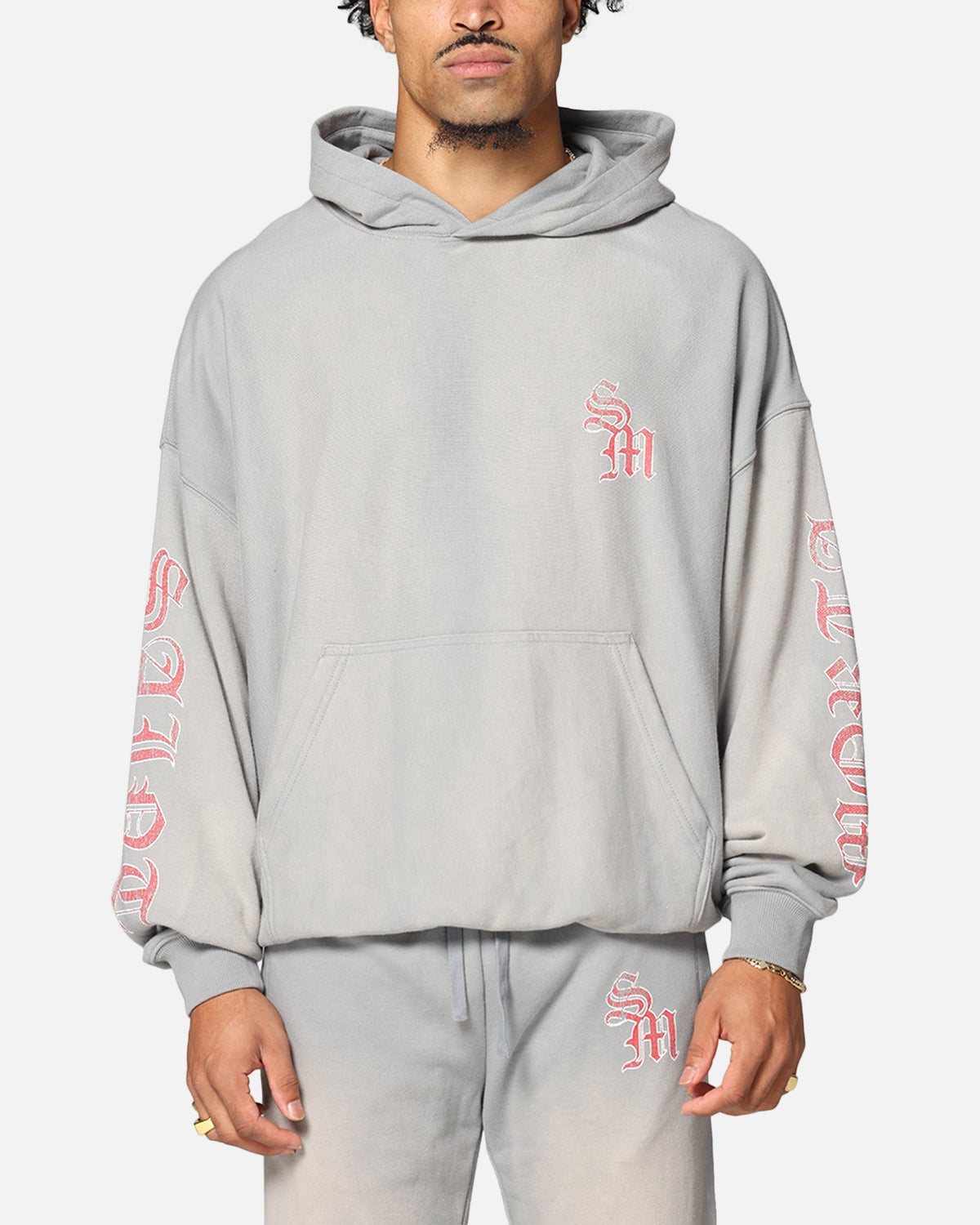 Saint Morta Hardcore Boxy Hoodie Sunfade Grey