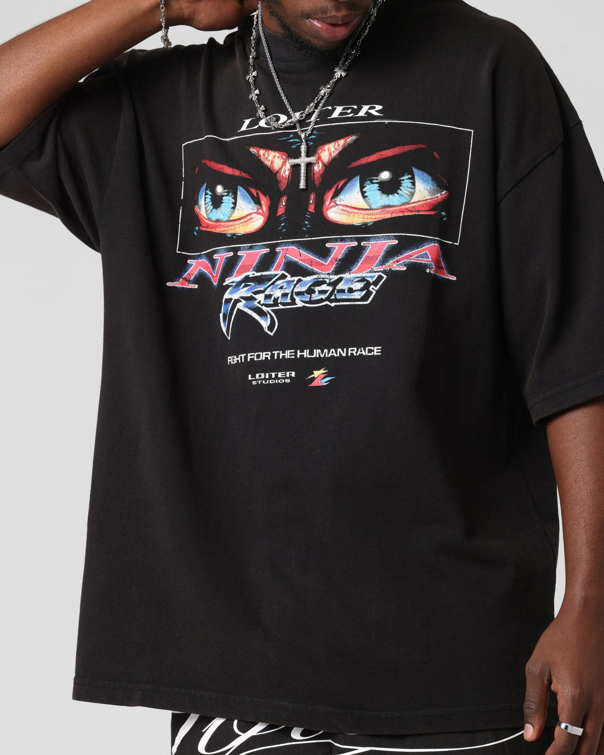 Loiter Ninja Vintage T-Shirt Vintage Black
