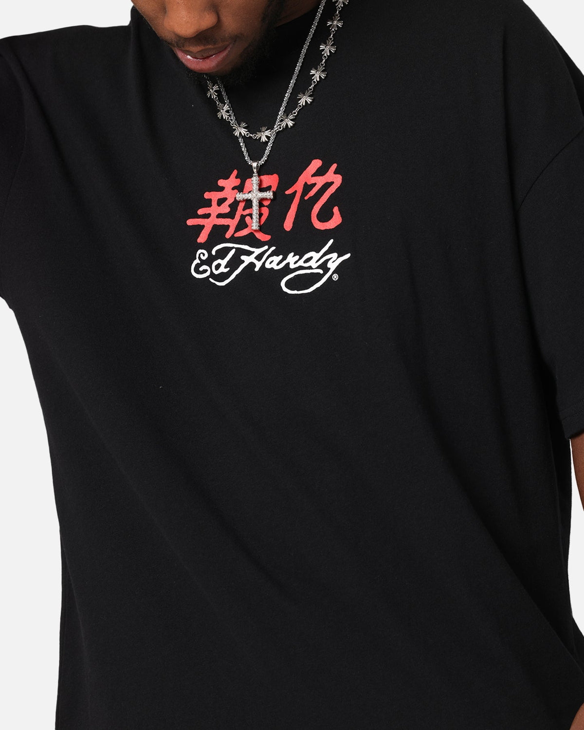 Ed Hardy Panther Ray T-Shirt Black