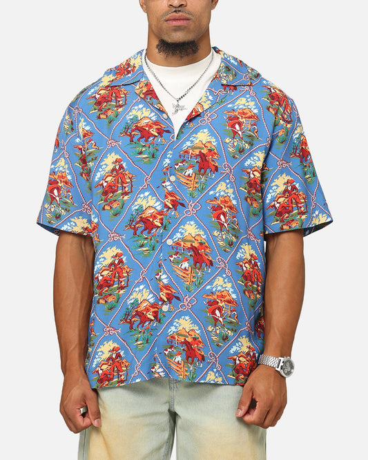 Champion Route 40 Drifter Button Up Shirt Teal