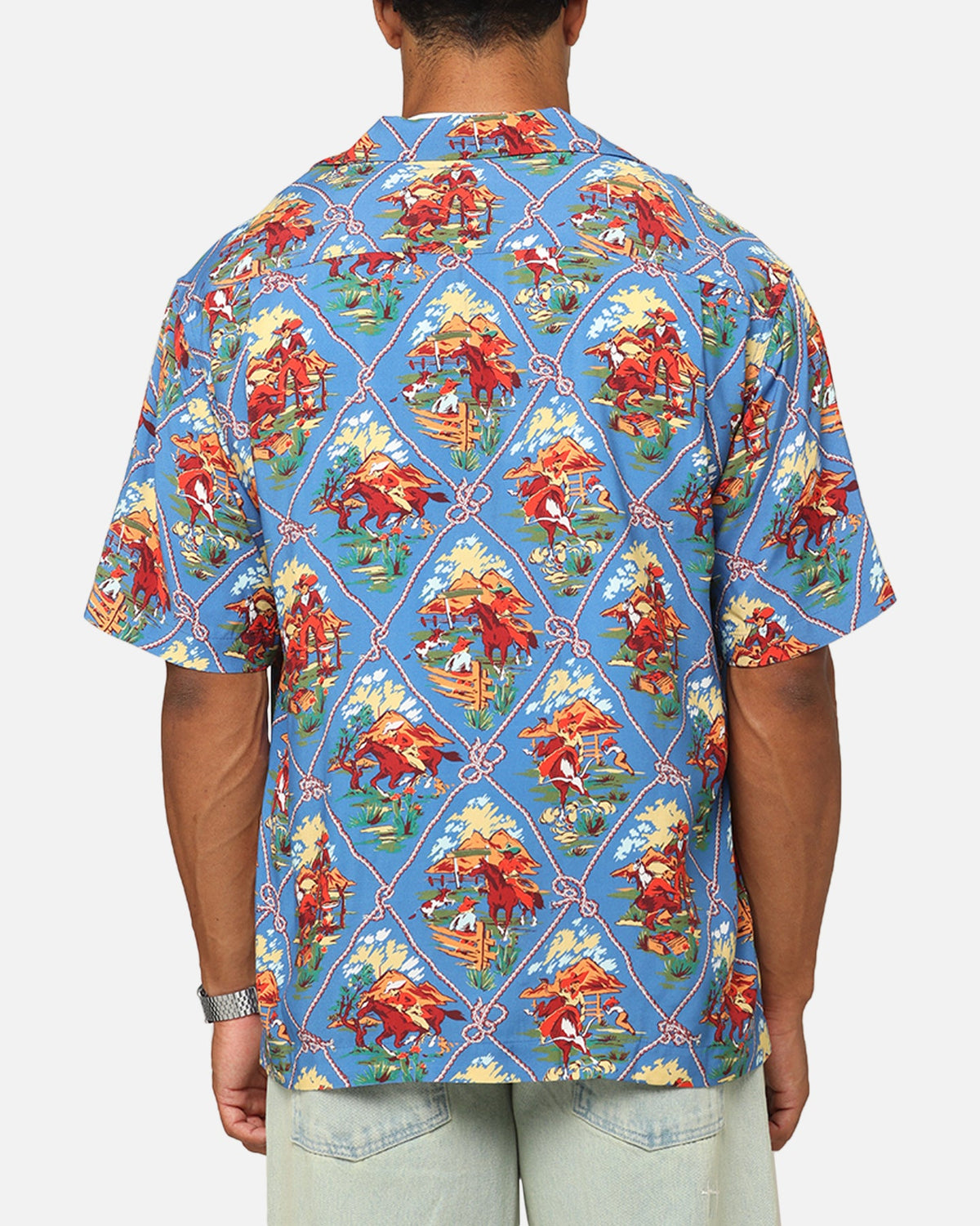 Champion Route 40 Drifter Button Up Shirt Teal