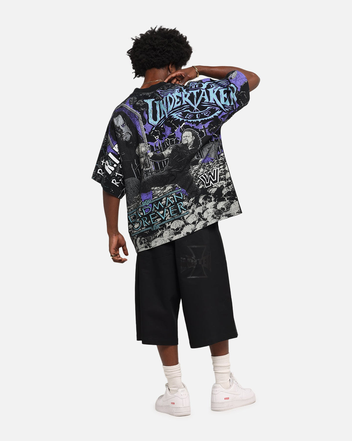 Culture Kings X WWE Undertaker All Over Print T-Shirt Black
