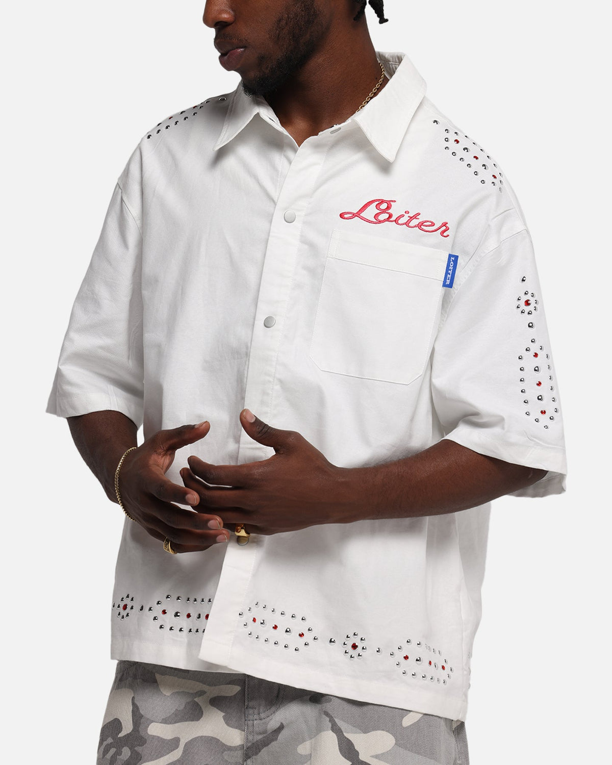Loiter Western Button Up Shirt Cream