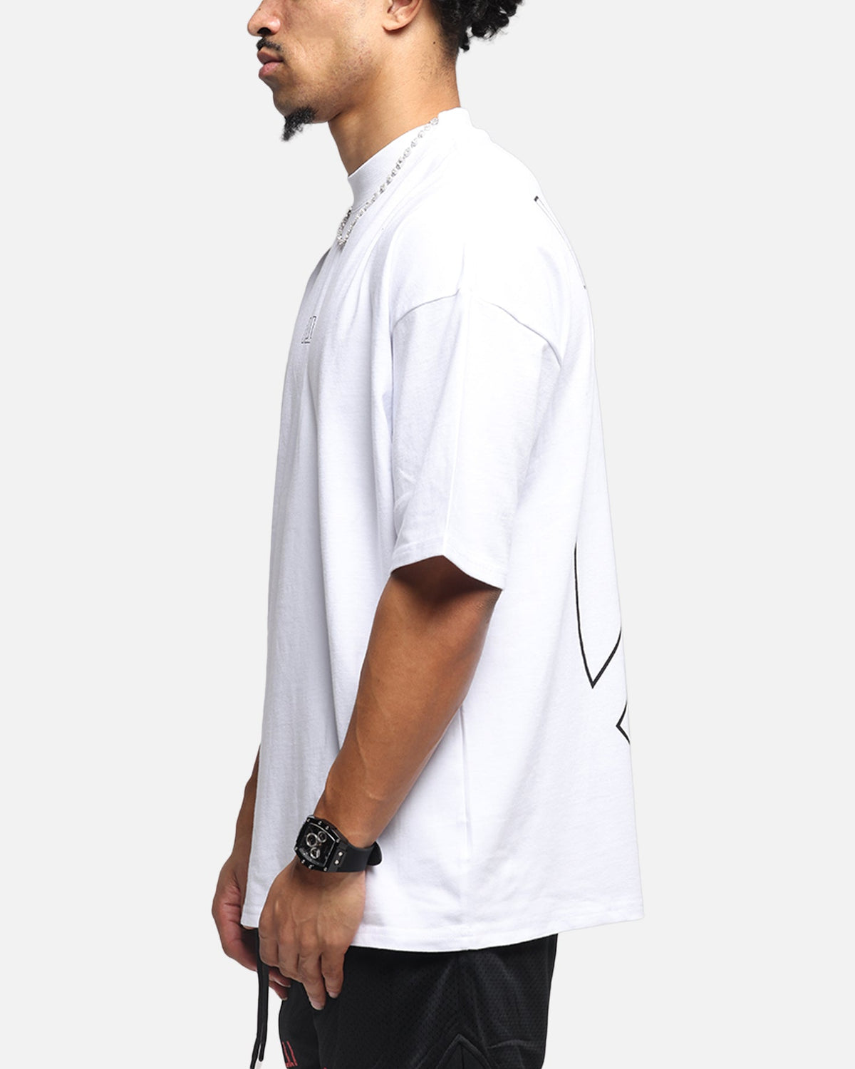 The Anti Order Azero Stencil Mock Neck T-Shirt White