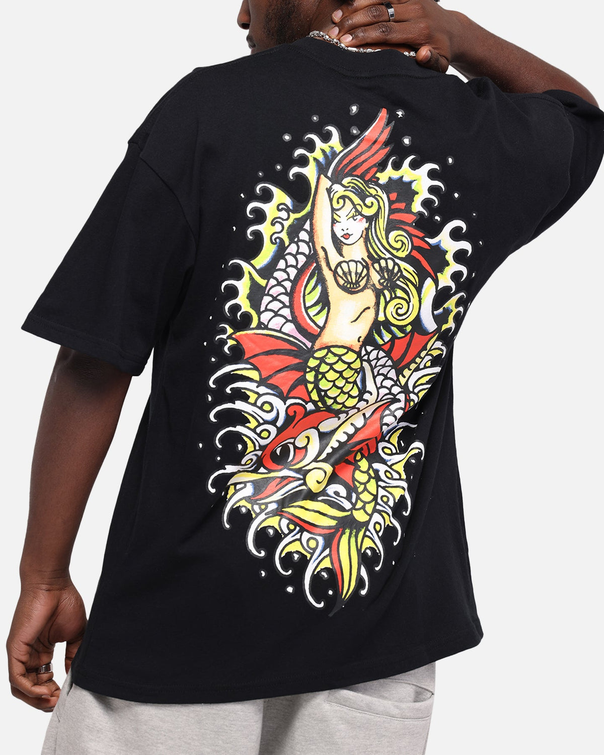 Ed Hardy Mermaid T-Shirt Black