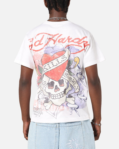 Ed Hardy Love Kills Slowly Vintage T-Shirt White