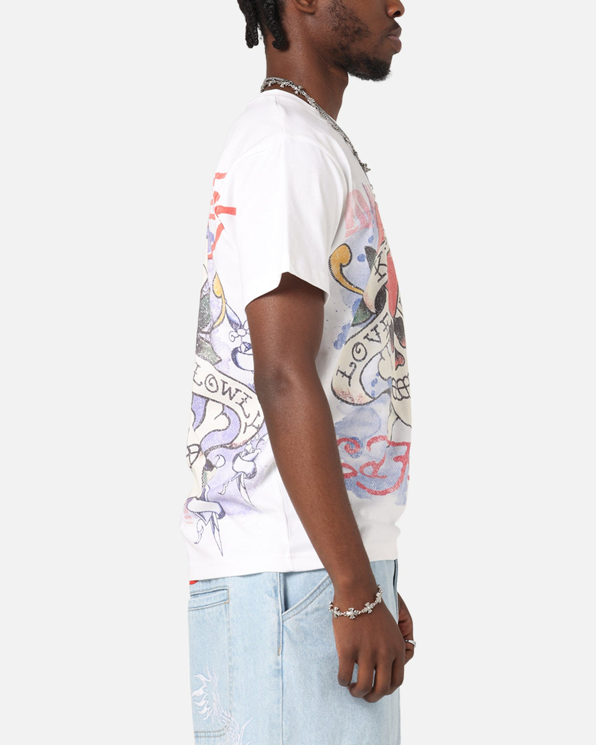 Ed Hardy Love Kills Slowly Vintage T-Shirt White