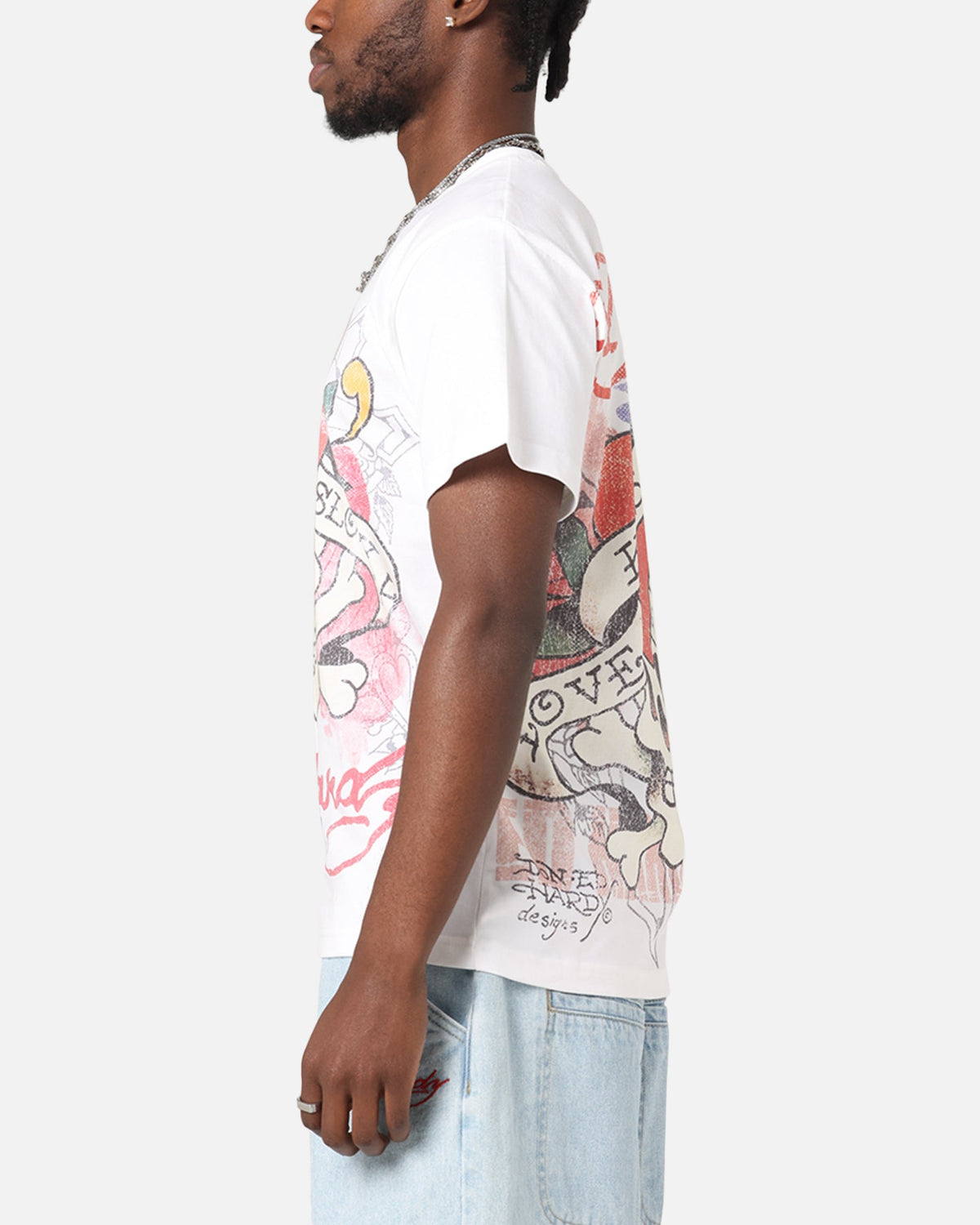 Ed Hardy Love Kills Slowly Vintage T-Shirt White