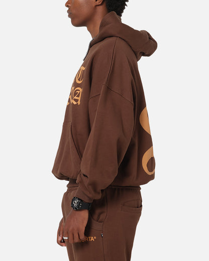 Saint Morta Sacred Script Hoodie Brown