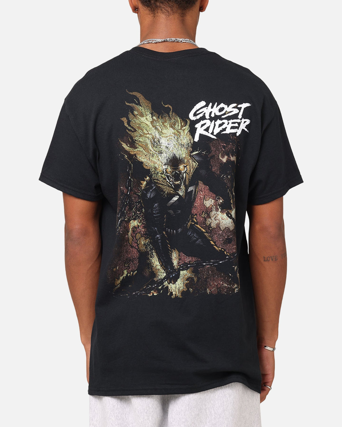 Goat Crew Marvel Ghost Rider Fire T-Shirt Black
