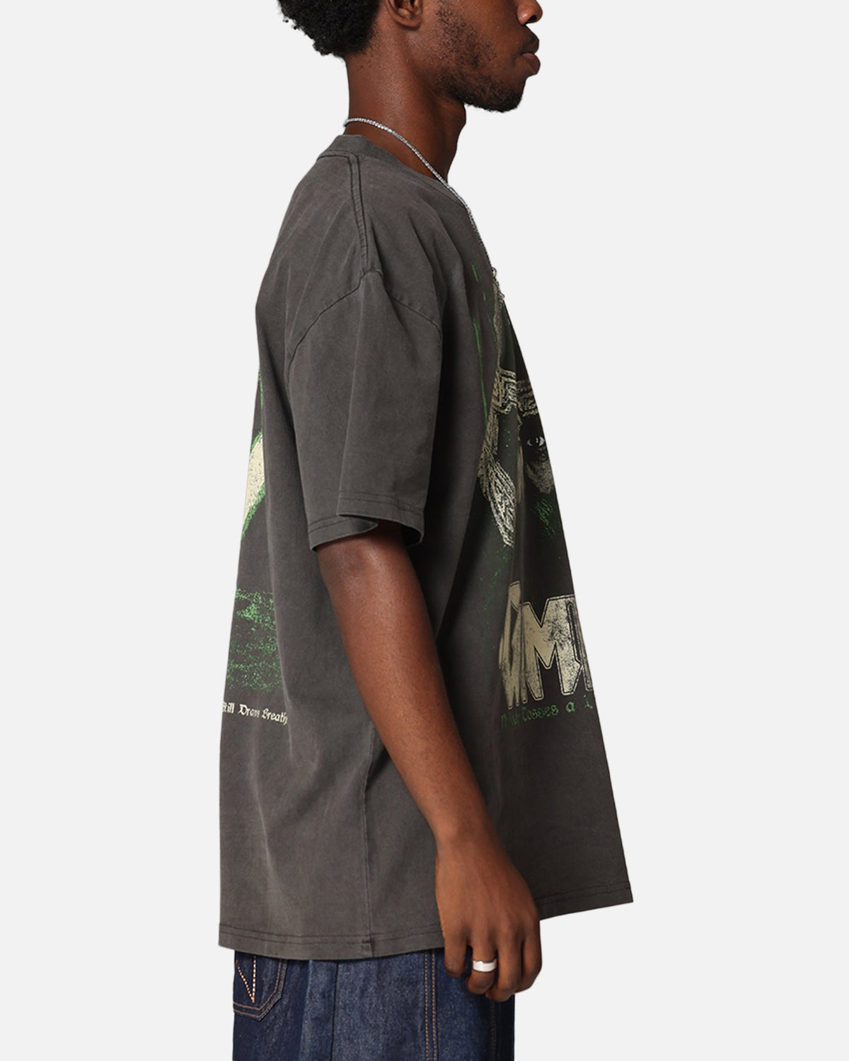 American Thrift X Lord Of The Rings Gimli Toss Heavy T-Shirt Black Wash